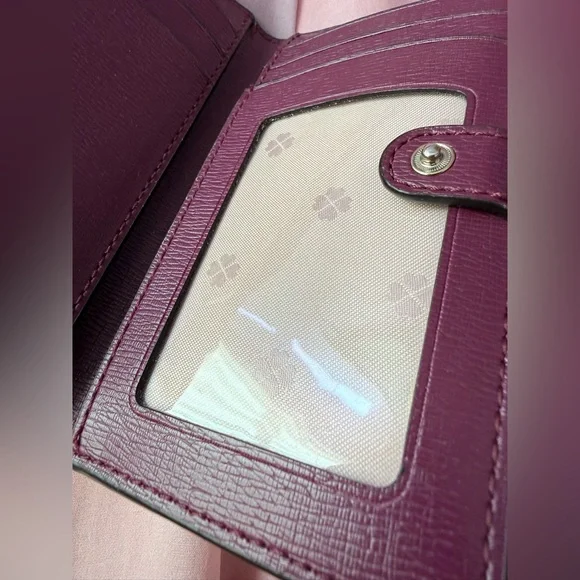 Kate Spade Sylvia Panther Dot Small Slim Bifold Wallet - Picture 13 of 16